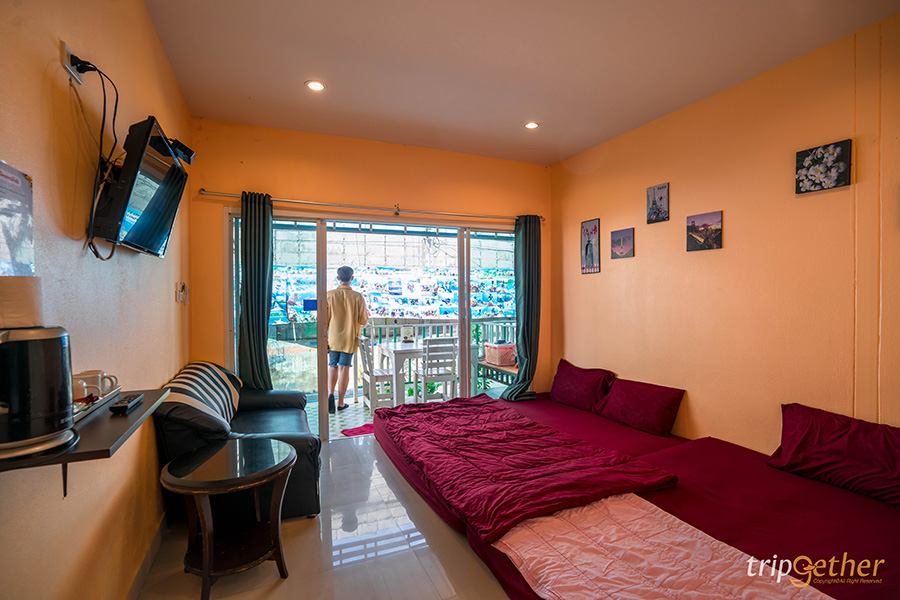 ที่พักแสมสารมีสะพานยื่นกลางทะเล