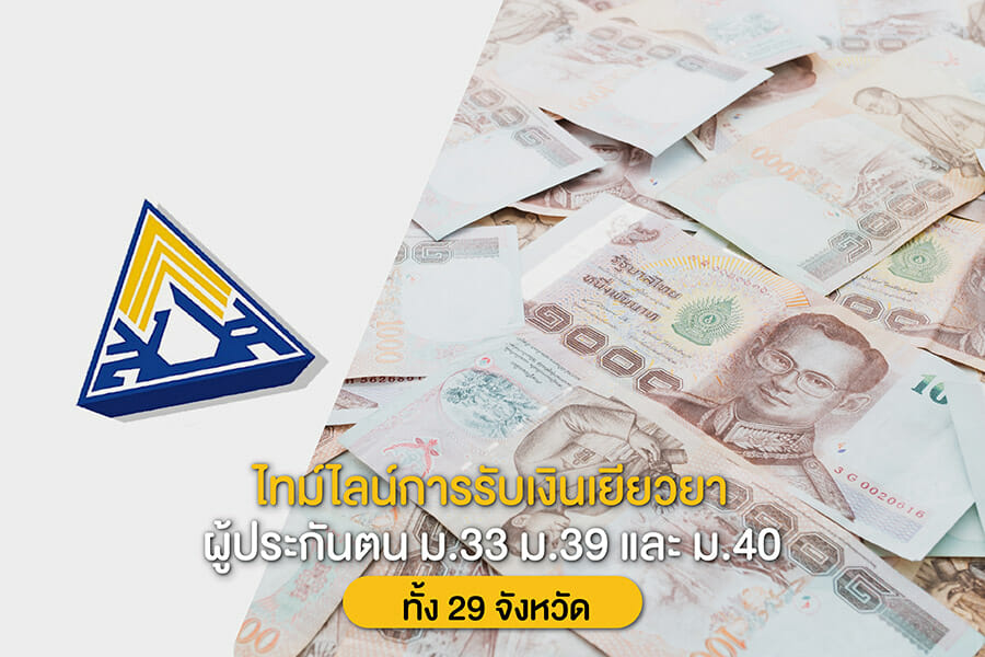 ไทม์ไลน์การรับเงินเยียวยา ผู้ประกันตน ม.33 ม.39 และ ม.40 ทั้ง 29 จังหวัด
