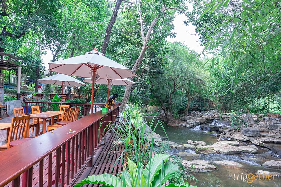 5 ร้านอาหาร - คาเฟ่ริมลำธาร มีที่นั่งกลางน้ำให้ได้จุ่มเท้าแช่น้ำเย็นๆ