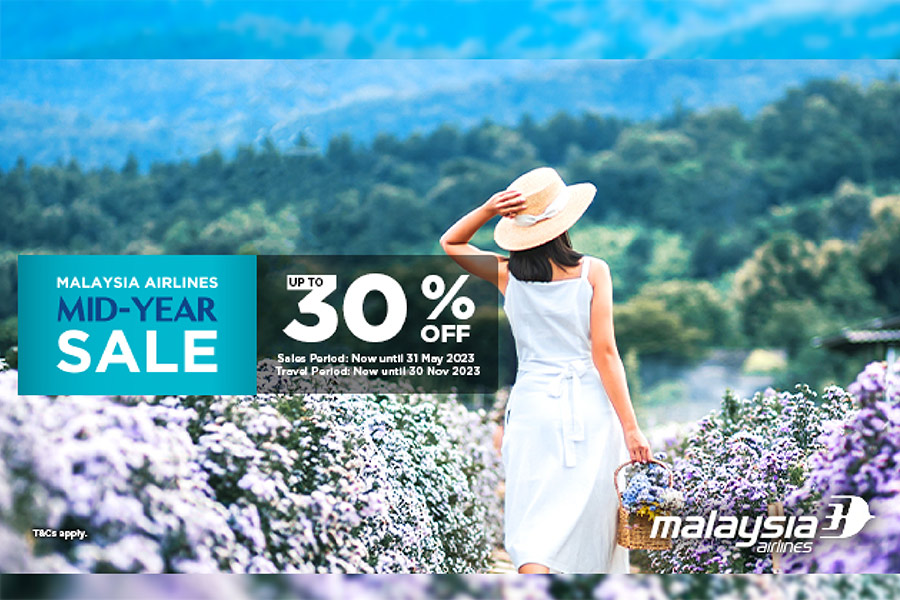 Malaysia Airlines จัดโปรโมชั่นตั๋วเครื่องบินราคาถูก ลดสูงสุด 30% Malaysia Airlines จัดโปรโมชั่นตั๋วเครื่องบินราคาถูก ลดสูงสุด 30%