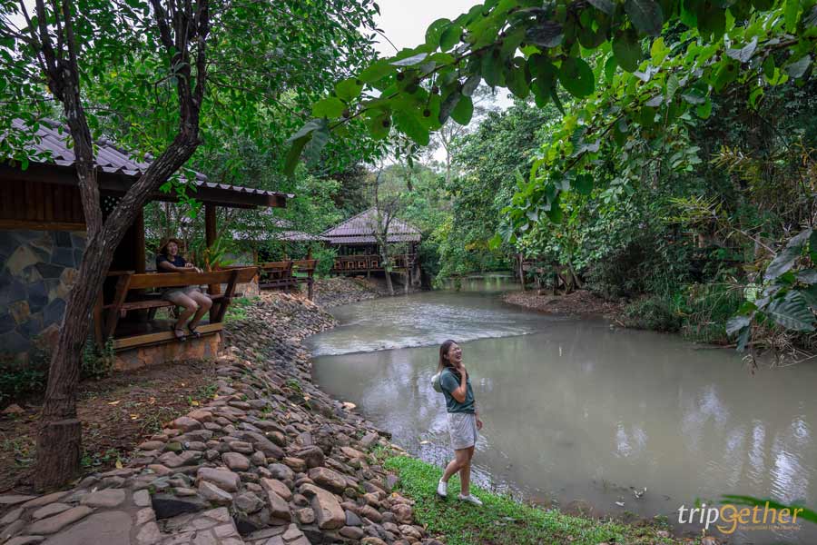 ที่พักกาญจนบุรี ริมน้ำกลางป่า