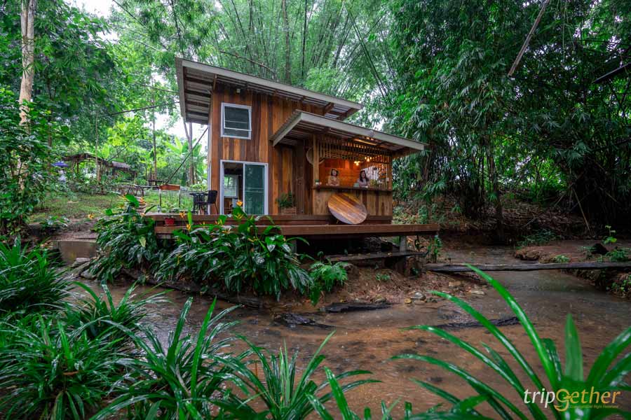 ที่พักกาญจนบุรี ริมน้ำกลางป่า