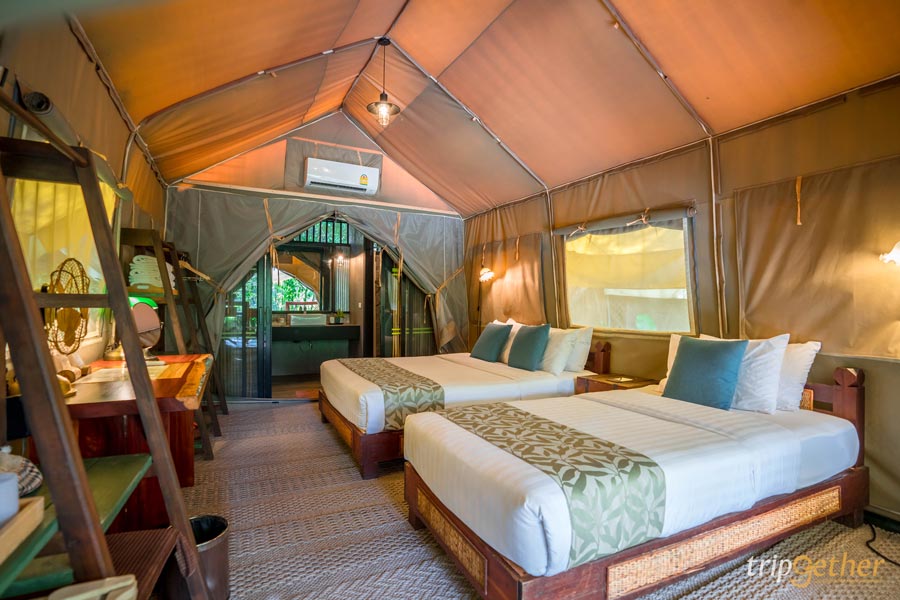 ที่พักกาญจนบุรี ริมน้ำกลางป่า