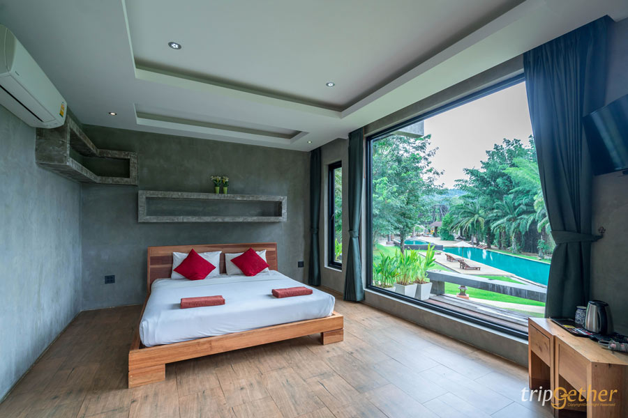 ที่พักกาญจนบุรี ริมน้ำกลางป่า