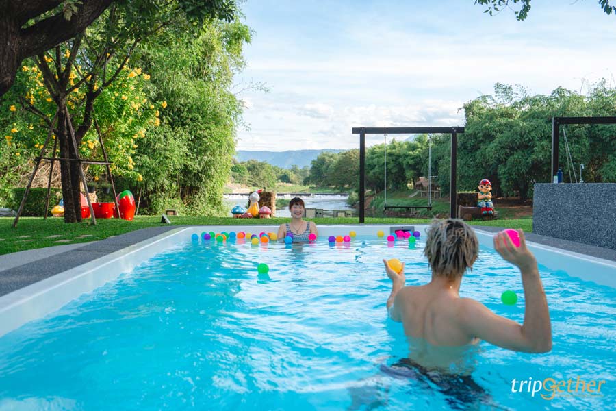 ที่พักริมน้ำกลางป่า ใกล้กรุงเทพ