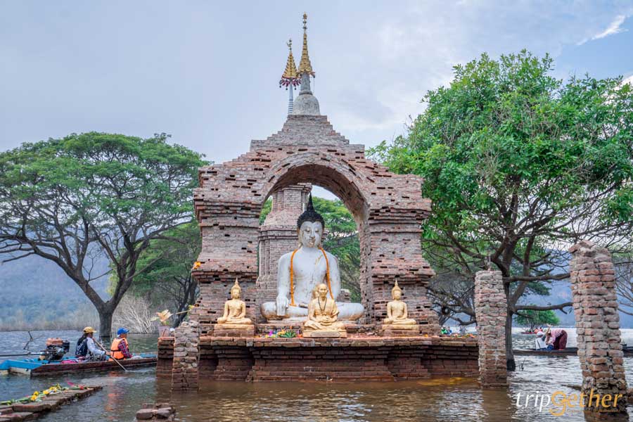 วัดบ้านเก่าจมน้ำ แก่งก้อ ลำพูน Unseen กลางลำน้ำแม่ปิง 10 กว่าปีมีครั้ง!