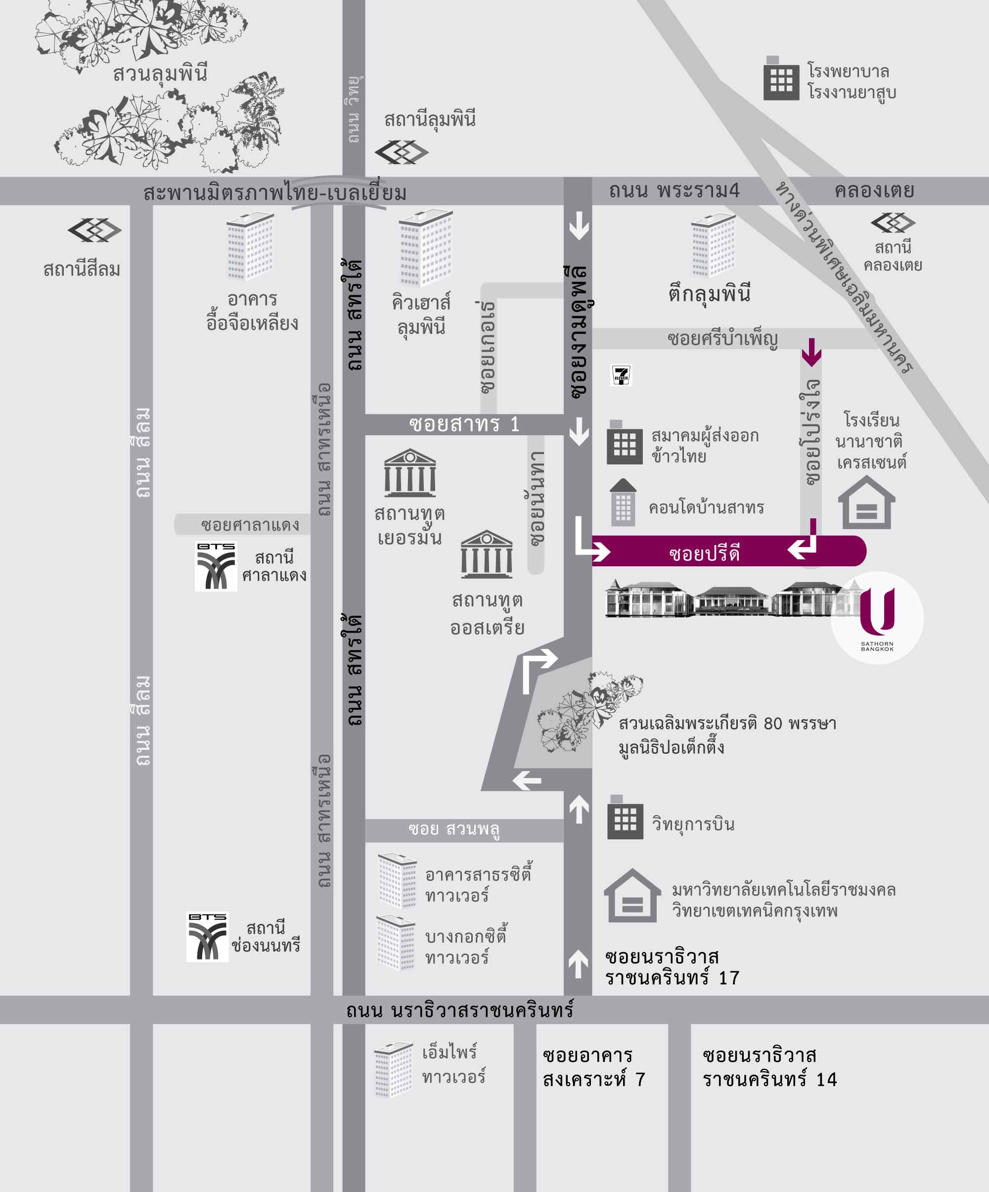 U-Sathorn-Bangkok-location-map-TH
